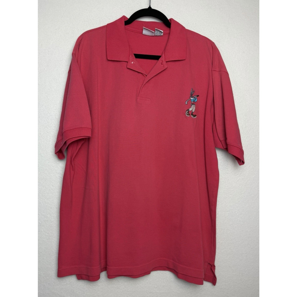 Vintage Acme Clothing Co. Looney Tunes Bugs Bunny Golf Polo Red Size XXL